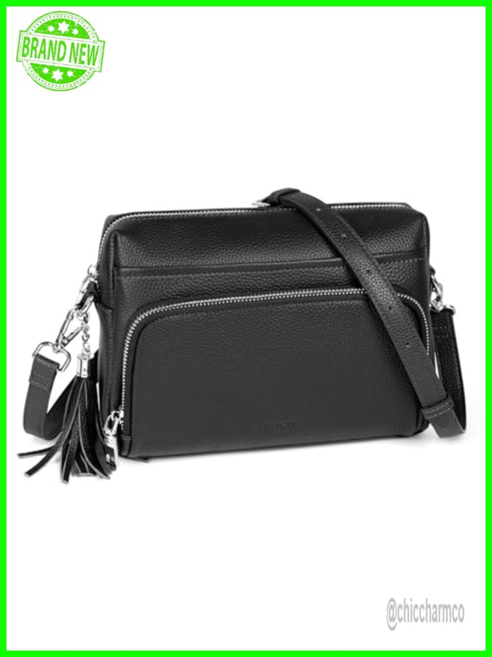 Genuine Leather Crossbody Bag RFID Wallet Travel Purse